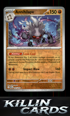 Reverse Holofoil Annihilape 092/182 Pokemon Rare SV10: Destined Rivals Card NM