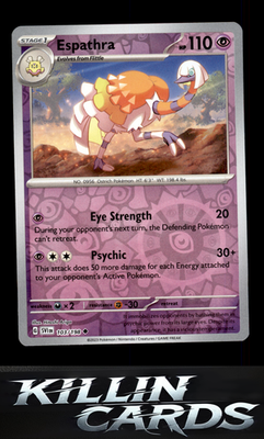 Reverse Holofoil Espathra 103/198 Pokemon Uncommon SV01: Scarlet & Violet Base S