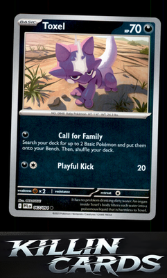 Reverse Holofoil Toxel 067/094 Pokemon Common ME02: Phantasmal Flames Card NM
