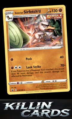 Galarian Sirfetch'd 079/198 Pokemon Rare SWSH06: Chilling Reign Card NM