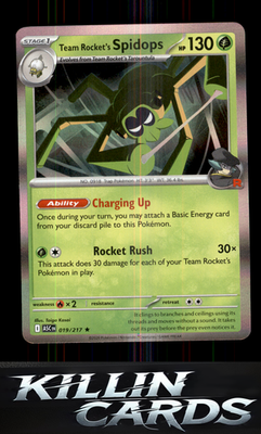 Team Rocket's Spidops 019/217 Pokemon Rare ME: Ascended Heroes Card NM