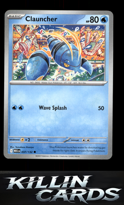 Clauncher 037/132 Pokemon Common ME01: Mega Evolution Card NM
