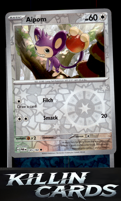 Reverse Holofoil Aipom - 145/182 145/182 Pokemon Common SV04: Paradox Rift Card