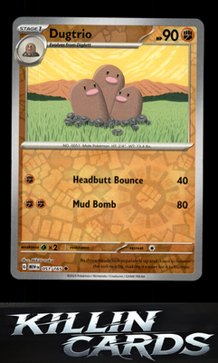Reverse Holofoil Dugtrio 051/165 Pokemon Uncommon SV: Scarlet & Violet 151 Card