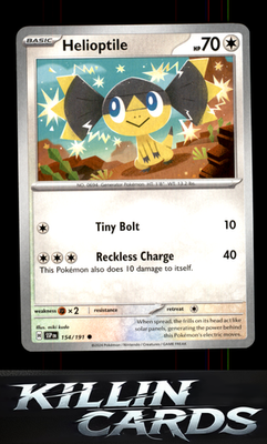 Helioptile 154/191 Pokemon Common SV08: Surging Sparks Card NM