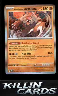 Bloodmoon Ursaluna 054/131 Pokemon Rare SV: Prismatic Evolutions Card NM