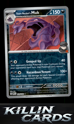 Reverse Holofoil Team Rocket's Muk 124/182 Pokemon Uncommon SV10: Destined Rival