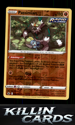 Reverse Holofoil Passimian 088/198 Pokemon Rare SWSH06: Chilling Reign Card NM