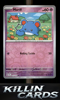 Reverse Holofoil Marill 073/191 Pokemon Common SV08: Surging Sparks Card NM
