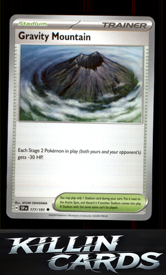 Gravity Mountain 177/191 Pokemon Uncommon SV08: Surging Sparks Card NM