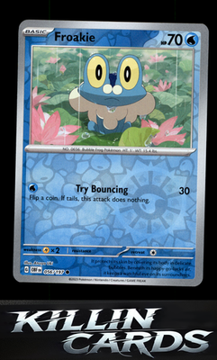 Reverse Holofoil Froakie 056/197 Pokemon Common SV03: Obsidian Flames Card NM