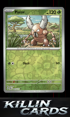 Reverse Holofoil Pinsir 003/131 Pokemon Common SV: Prismatic Evolutions Card NM