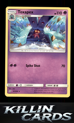 Toxapex 97/236 Pokemon Rare SM - Unified Minds Card NM
