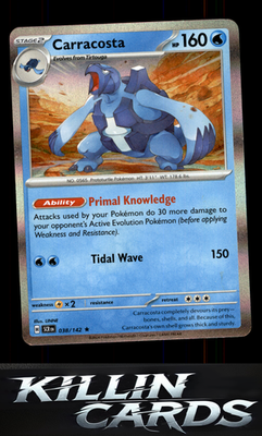Carracosta 038/142 Pokemon Rare SV07: Stellar Crown Card NM