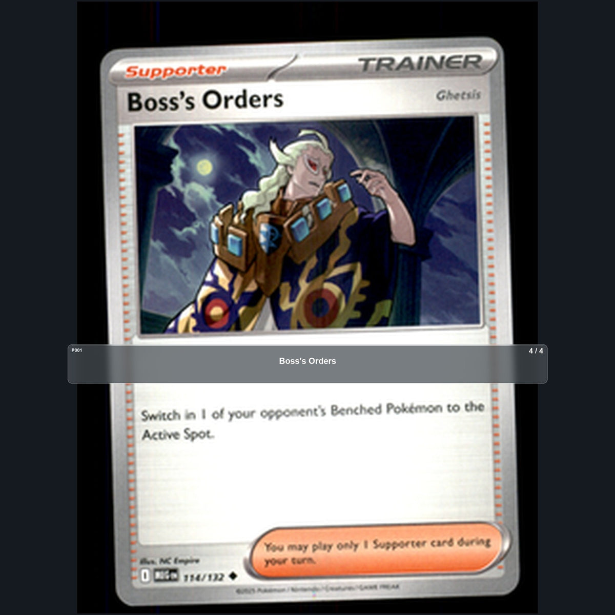 Pokemon TCG Boss's Orders Trainer Card Playset 4 Cards