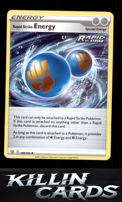 Rapid Strike Energy 140/163 Pokemon Uncommon SWSH05: Battle Styles Card LP