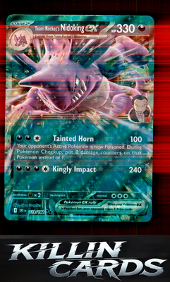 Team Rocket's Nidoking ex - 119/182 119/182 Pokemon Double Rare SV10: Destined R