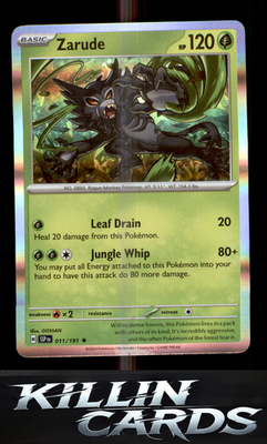 Zarude 011/191 Pokemon Rare SV08: Surging Sparks Card NM
