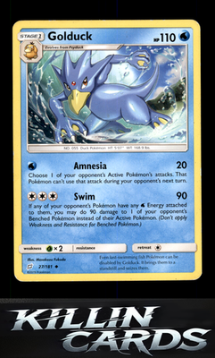 Golduck 27/181 Pokemon Uncommon SM - Team Up Card LP