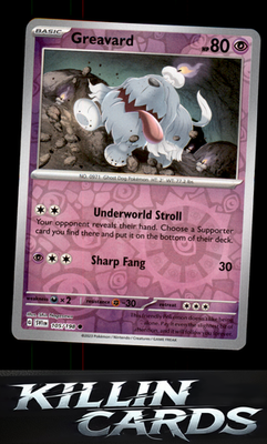 Reverse Holofoil Greavard - 105/198 105/198 Pokemon Common SV01: Scarlet & Viole