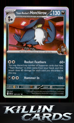Team Rocket's Honchkrow (Team Rocket) 127/217 Pokemon Rare ME: Ascended Heroes C
