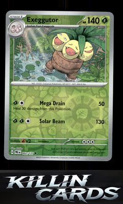 Reverse Holofoil Exeggutor 002/131 Pokemon Uncommon SV: Prismatic Evolutions Car