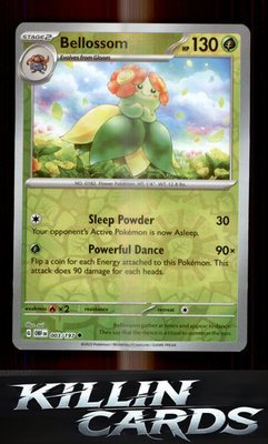 Reverse Holofoil Bellossom 003/197 Pokemon Uncommon SV03: Obsidian Flames Card N