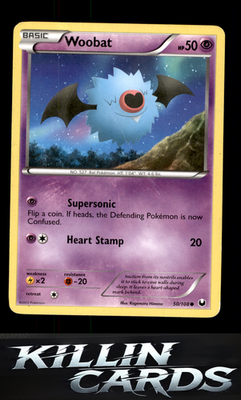 Woobat 50/108 Pokemon Common Dark Explorers Card LP