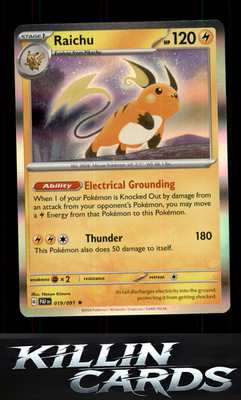 Raichu - 019/091 019/091 Pokemon Rare SV: Paldean Fates Card NM