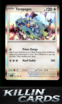 Terapagos 161/191 Pokemon Rare SV08: Surging Sparks Card NM