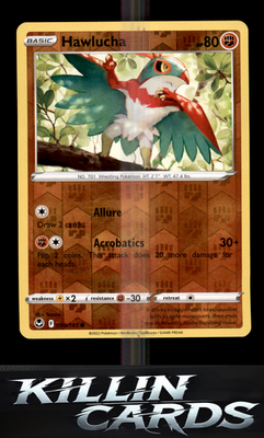 Reverse Holofoil Hawlucha 098/195 Pokemon Common SWSH12: Silver Tempest Card NM