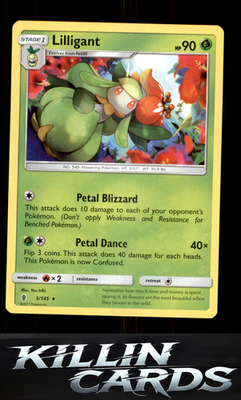 Lilligant 5/145 Pokemon Rare SM - Guardians Rising Card NM