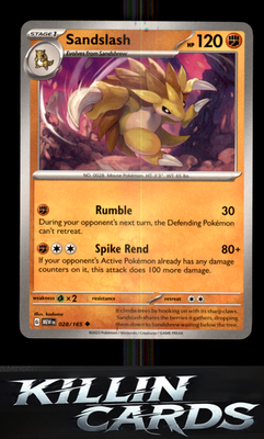 Sandslash 028/165 Pokemon Uncommon SV: Scarlet & Violet 151 Card NM