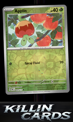 Reverse Holofoil Applin 009/131 Pokemon Common SV: Prismatic Evolutions Card NM