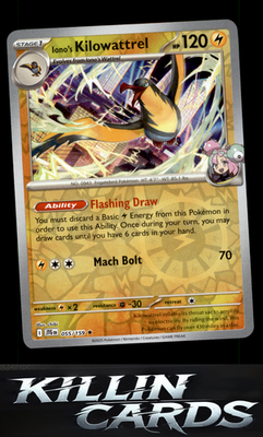 Reverse Holofoil Iono's Kilowattrel - 055/159 055/159 Pokemon Rare SV09: Journey