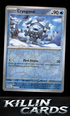 Reverse Holofoil Cryogonal 055/197 Pokemon Common SV03: Obsidian Flames Card NM