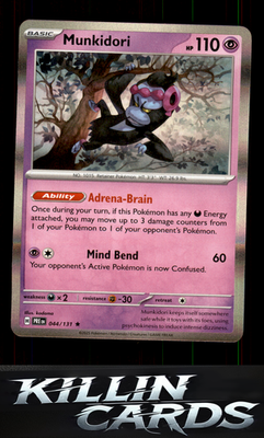 Munkidori 044/131 Pokemon Rare SV: Prismatic Evolutions Card NM