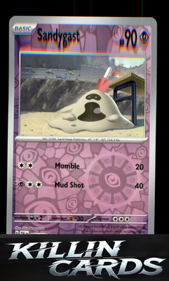 Reverse Holofoil Sandygast 090/191 Pokemon Common SV08: Surging Sparks Card NM