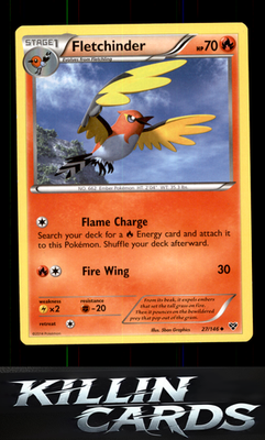 Fletchinder 27/146 Pokemon Uncommon XY Base Set Card NM
