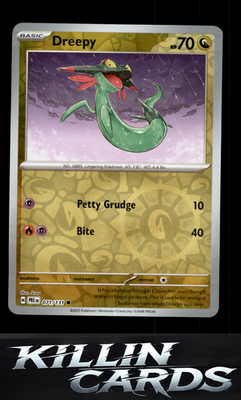 Reverse Holofoil Dreepy 071/131 Pokemon Common SV: Prismatic Evolutions Card NM