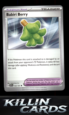 Babiri Berry 163/191 Pokemon Uncommon SV08: Surging Sparks Card NM