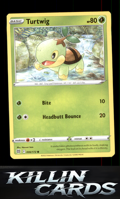 Turtwig 006/172 Pokemon Common SWSH09: Brilliant Stars Card NM