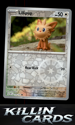 Reverse Holofoil Lillipup 170/197 Pokemon Common SV03: Obsidian Flames Card NM