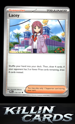 Lacey - 114/131 114/131 Pokemon Uncommon SV: Prismatic Evolutions Card NM