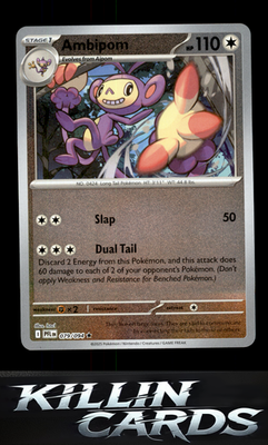 Reverse Holofoil Ambipom - 079/094 079/094 Pokemon Rare ME02: Phantasmal Flames