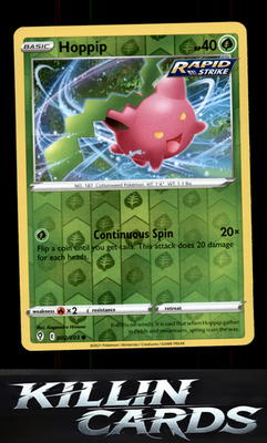 Reverse Holofoil Hoppip 002/203 Pokemon Common SWSH07: Evolving Skies Card NM