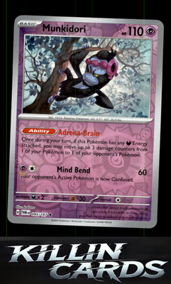 Reverse Holofoil Munkidori 095/167 Pokemon Rare SV06: Twilight Masquerade Card N