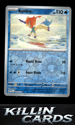 Reverse Holofoil Keldeo 044/162 Pokemon Uncommon SV05: Temporal Forces Card NM