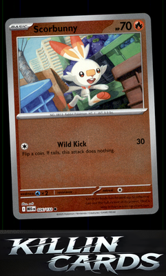 Reverse Holofoil Scorbunny 026/132 Pokemon Common ME01: Mega Evolution Card NM