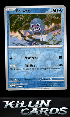 Reverse Holofoil Poliwag 041/167 Pokemon Common SV06: Twilight Masquerade Card N